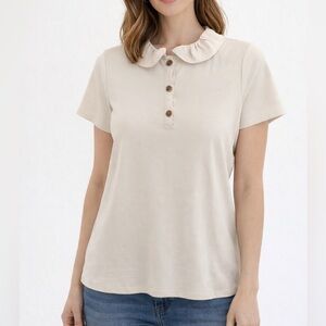 Elizabeth McKay Cream Button-Up Blouse